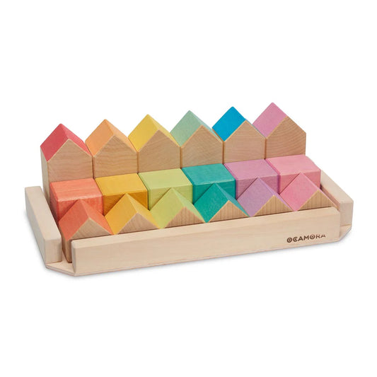 Ocamora Little Houses & Cubes In Rainbow Colours