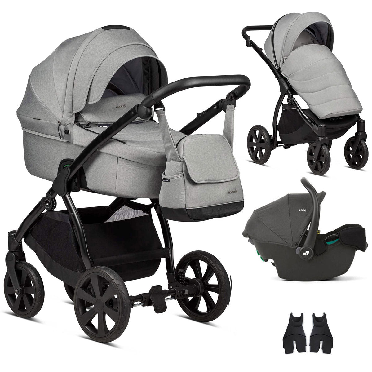 Noordi Fjordi V1 3in1 with Joie i-Snug 2 Car Seat, Grey