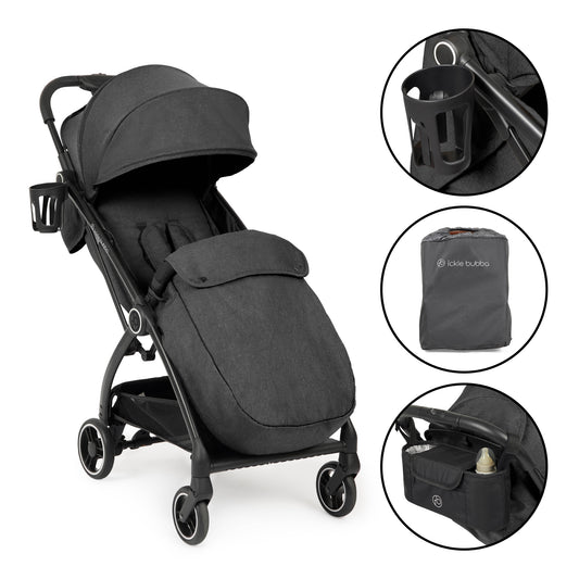 Ickle Bubba Aries Prime Autofold Stroller - Graphite Grey