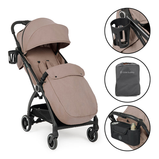 Ickle Bubba Aries Prime Autofold Stroller - Biscuit