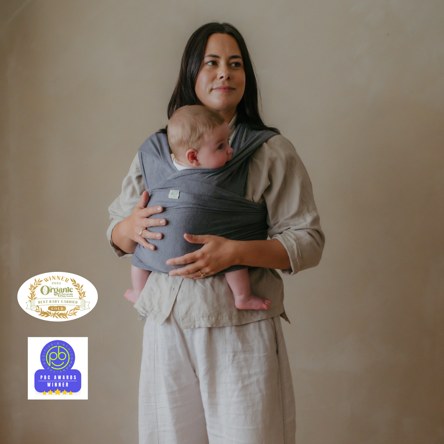 Storm Grey - Baby Wrap Carrier