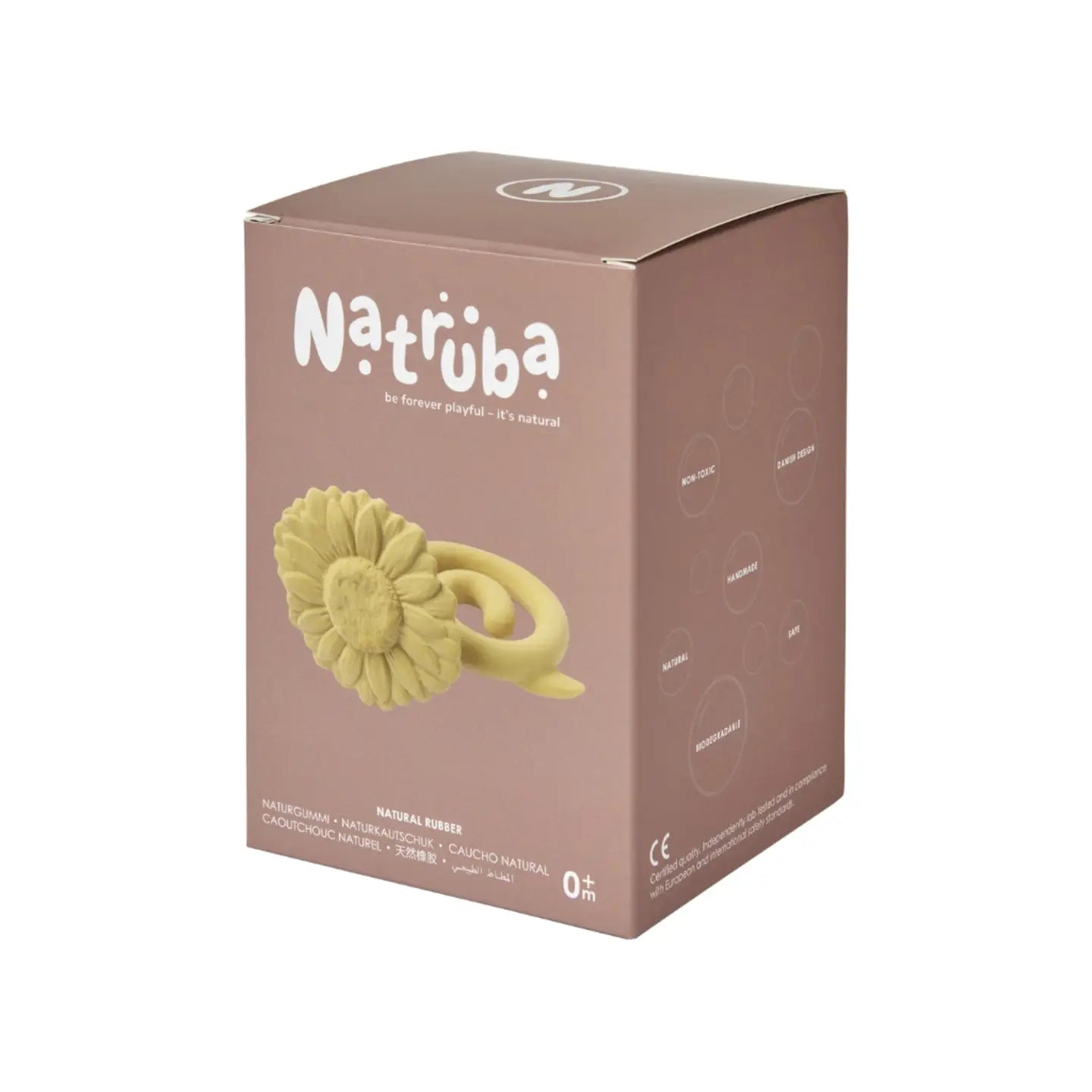Nibbling Natruba Natural Rubber Teether Sunflower - Yellow