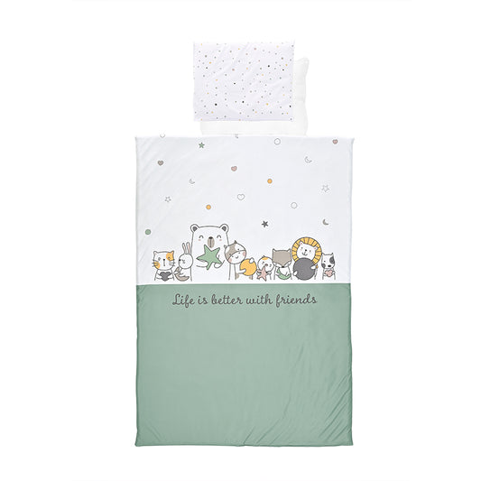 Lorelli 4 Piece Bedding Set - Happy Friends Mint