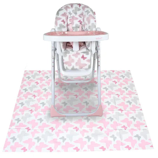 My Babiie Highchair Splash Mat - Pink Butterflies