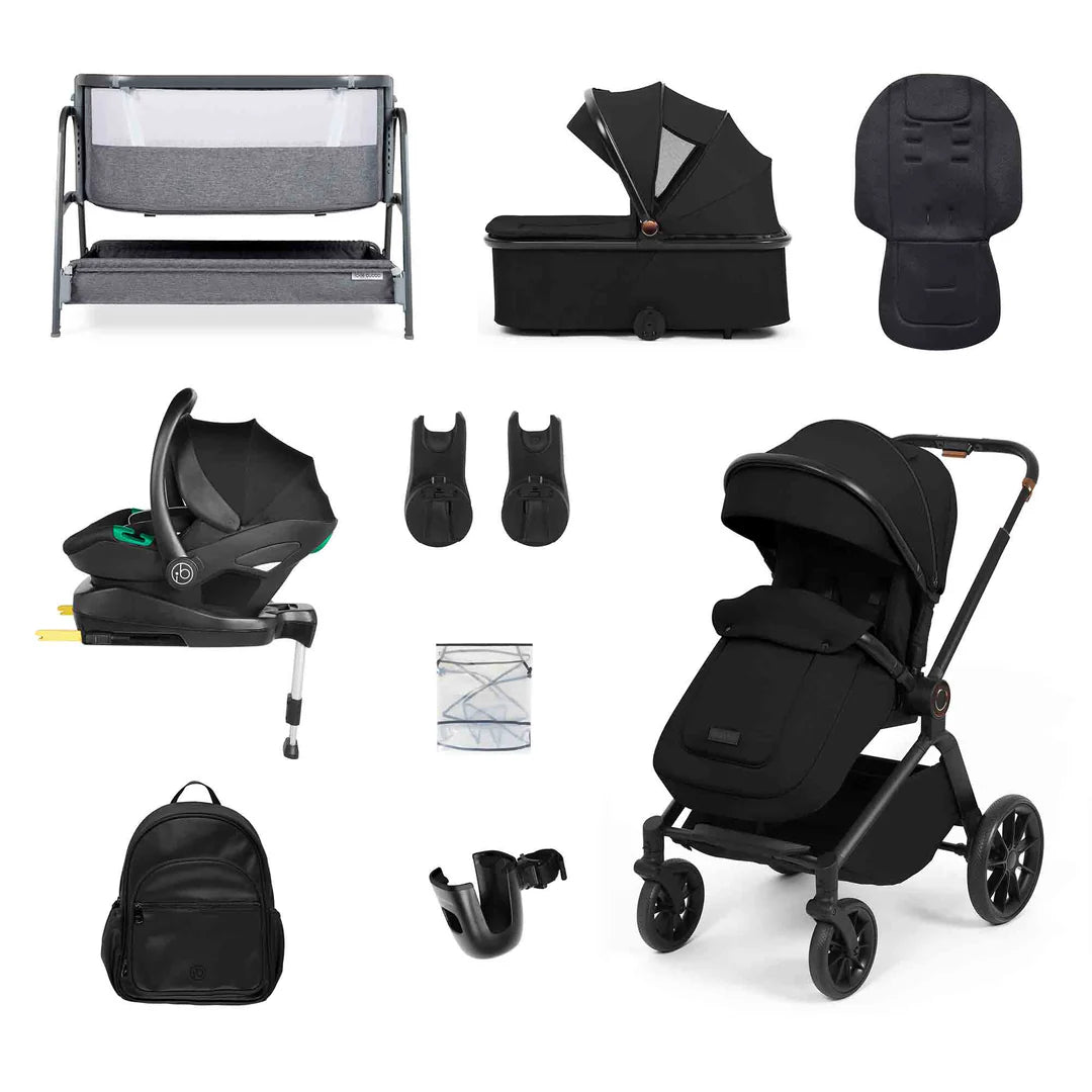 Ickle Bubba Altima I-size Travel System & Home 14 Piece Bundle Black