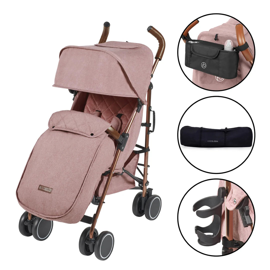Ickle Bubba Discovery Prime Stroller Dusky Pink