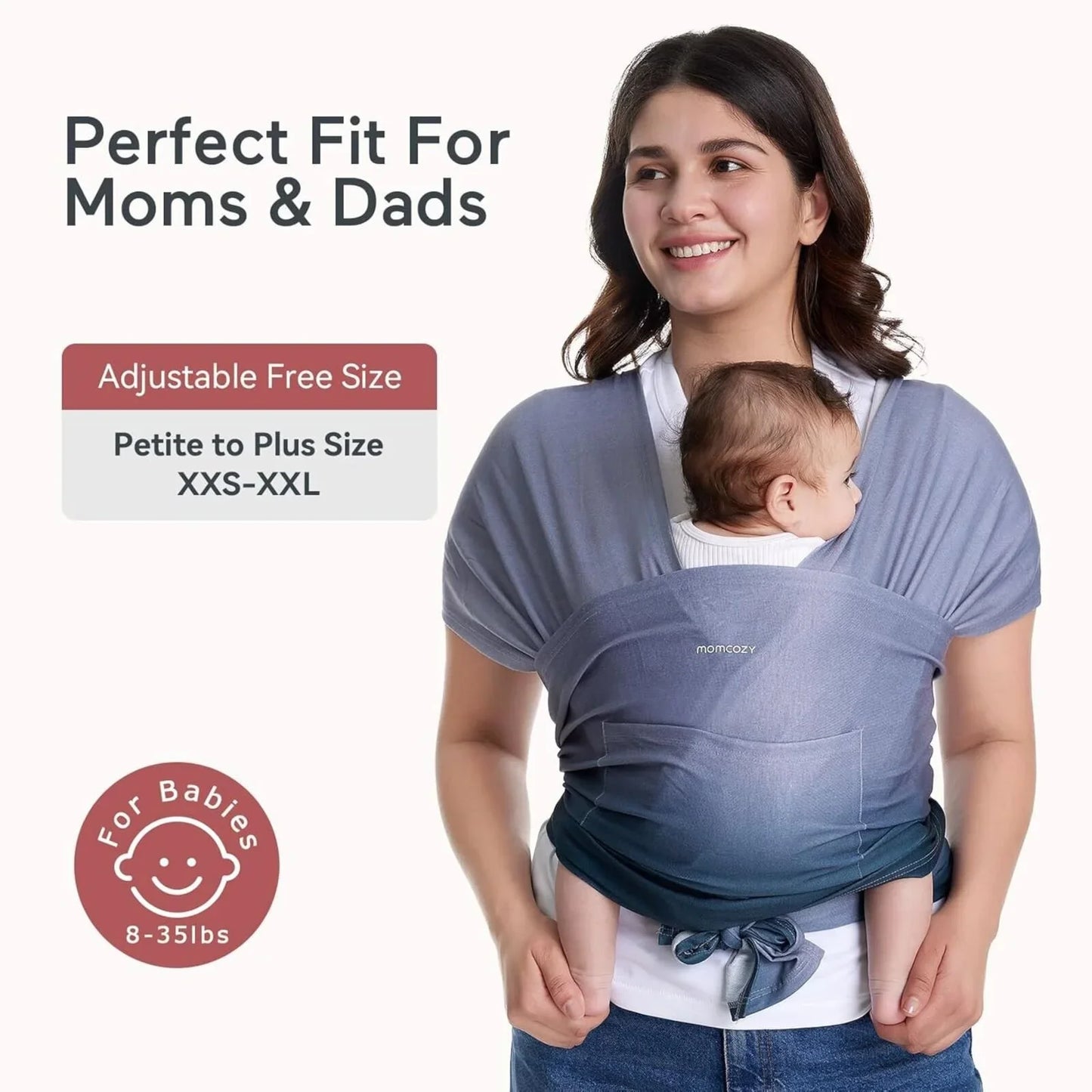 Momcozy Baby Carrier - Gradient Blue