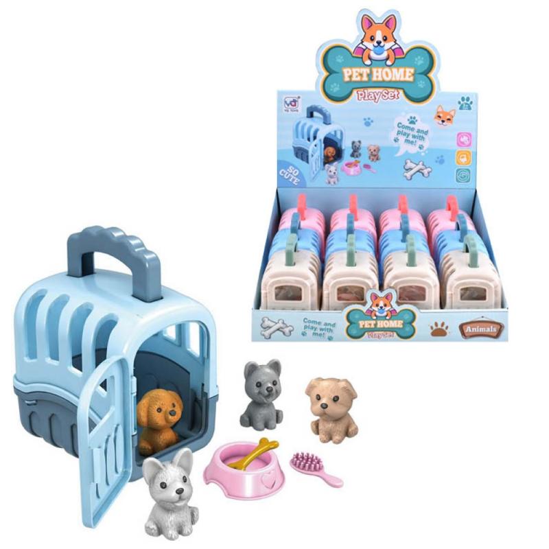 Playwrite Pet Dog Puppy Toy Carry Case Play Set