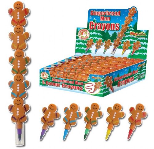 Playwrite Interconnecting Gingerbread Crayon - 5 Colours BOX of 36 CRAYONS