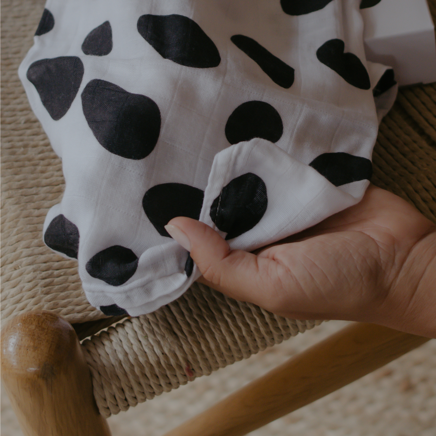 Spot Print Baby Muslin Swaddle - (120x120cm)