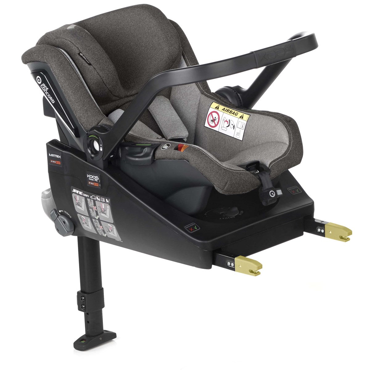 Jané Newel 10-Piece Complete Travel System Bundle  - Cold Black