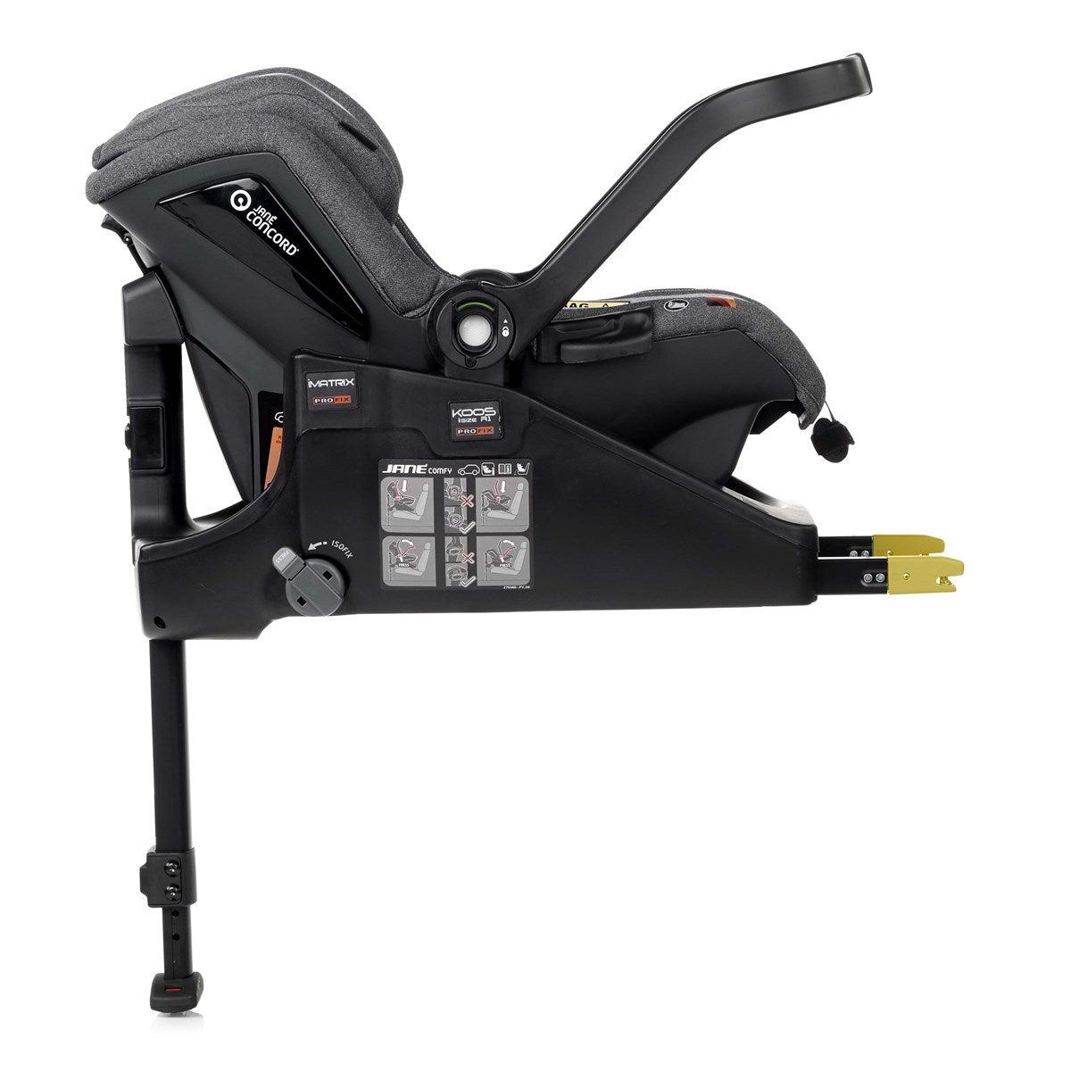 Jané Newel 10-Piece Complete Travel System Bundle  - Cold Black