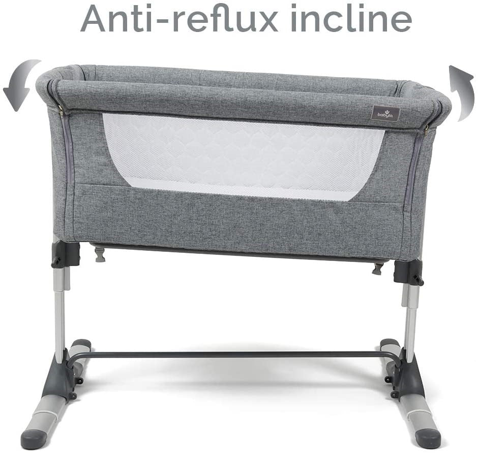 Johnston's Snuggle Cuddle Co-sleeper Beside Crib + Safety Mattress