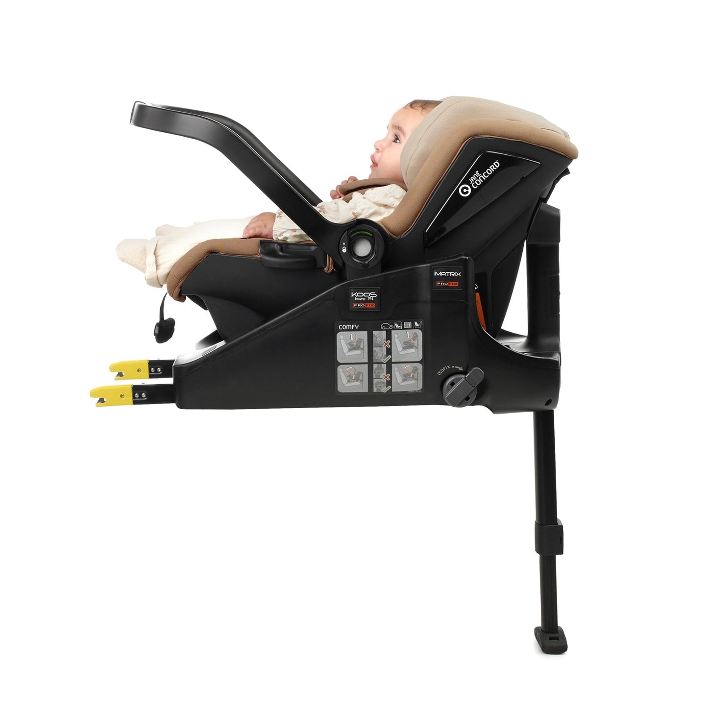 Jané Trider Travel System Bundle with Transporter Plus & Koos R1 i-Size Car Seat, Black