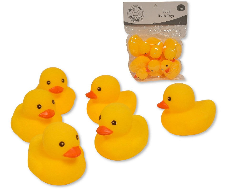 Snuggle Baby Squeaky Baby Bath Toys - Ducks - Pack of 6