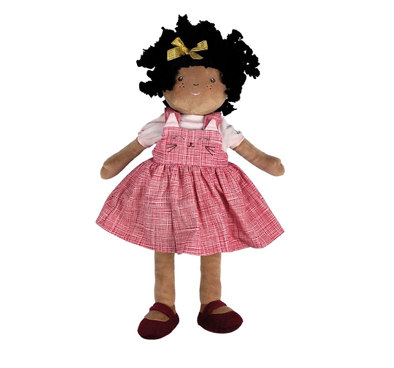 Tikiri Bonikka Madison Black Hair Doll with Printed Dress