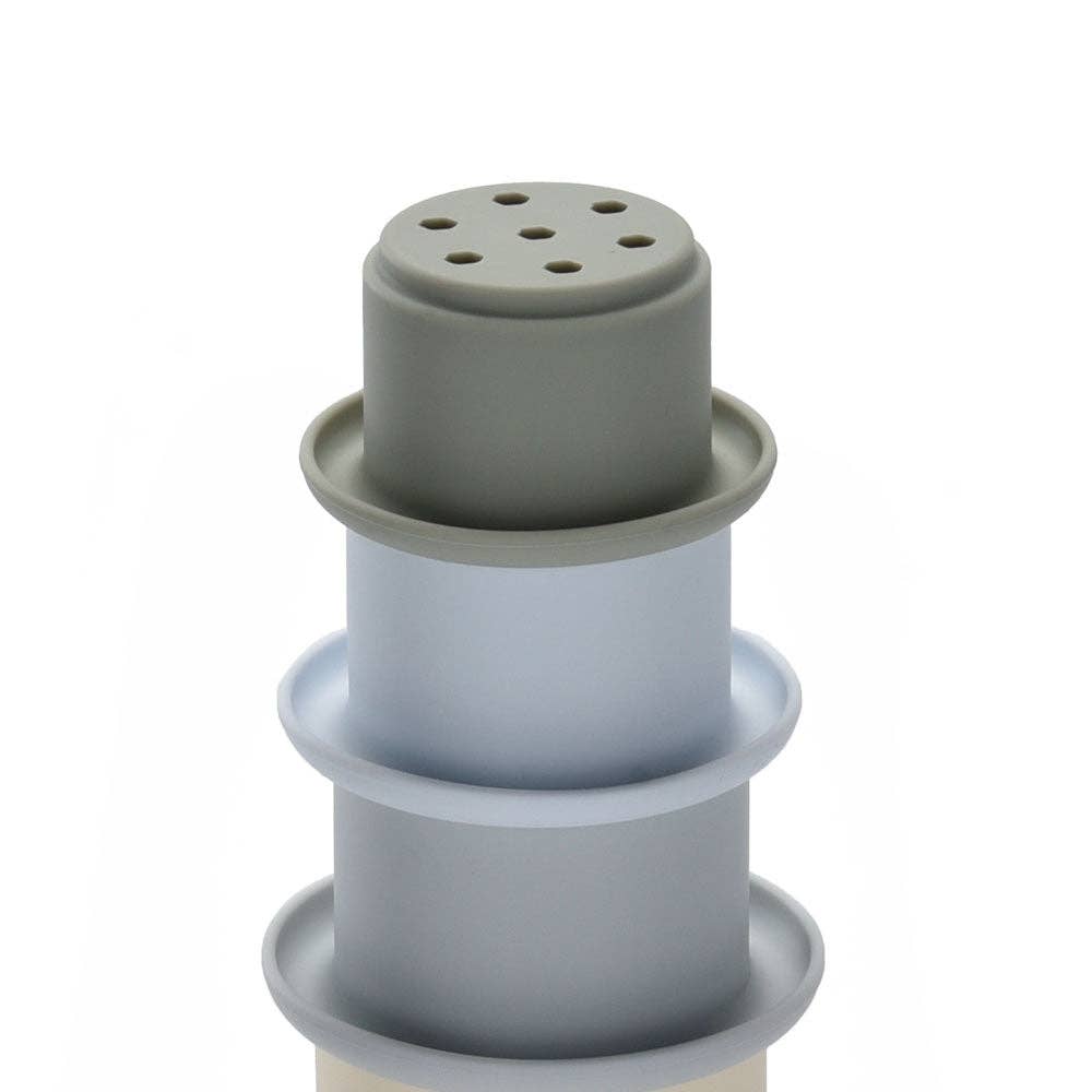 Jumini Baby Stacking Cups Blue - Montessori Stacking and Bath Toy for 6m+