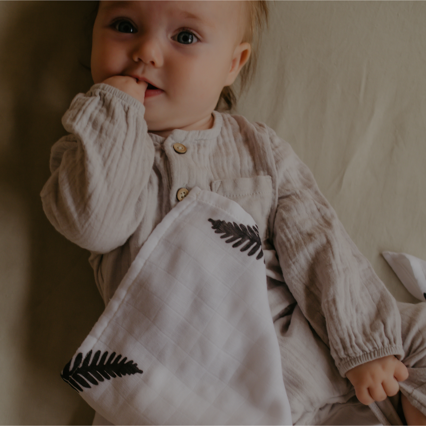 Fern Print Baby Muslin Swaddle (120x120cm)