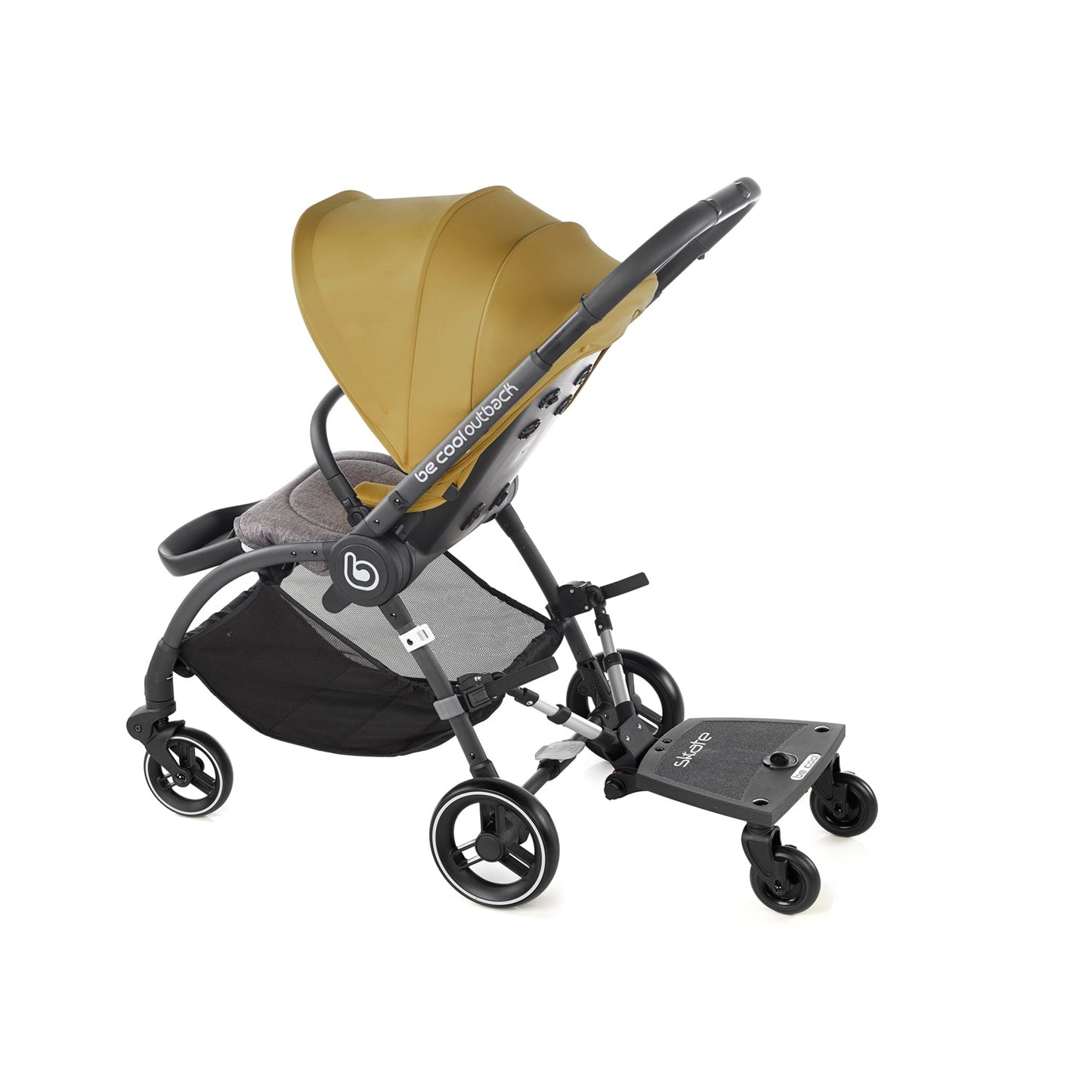 Be Cool Skate Universal Buggy Platform + Seat Unit – Seated or Standing Ride-On Board for Second Child