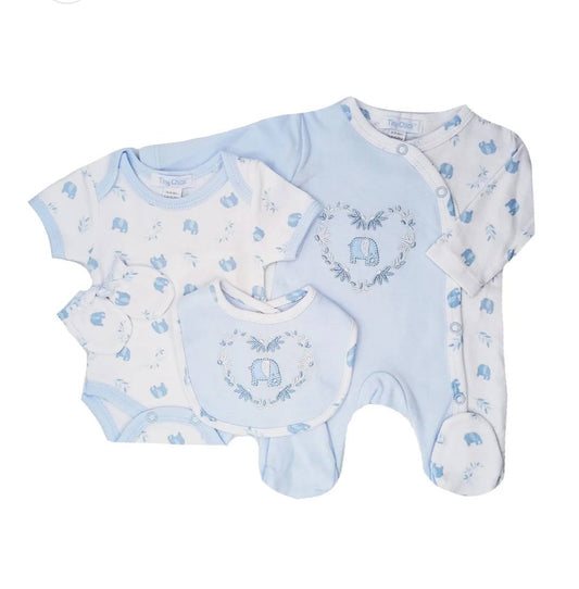 Tiny Chick Premature Baby Boys 4 Pieces Set - Elephant