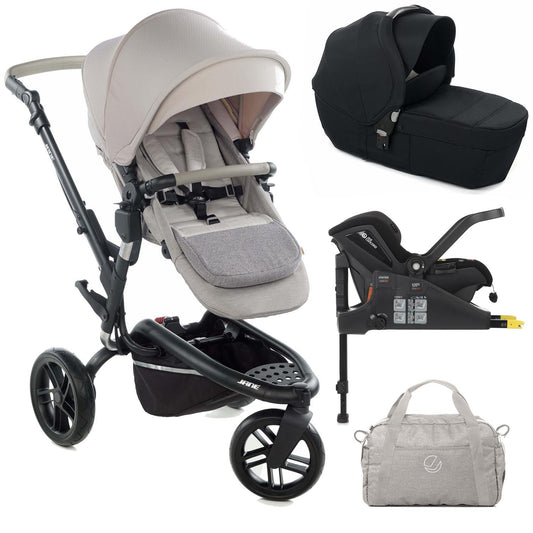 Jané Trider Travel System Bundle with Transporter Plus & Koos R1 i-Size Car Seat, Sand