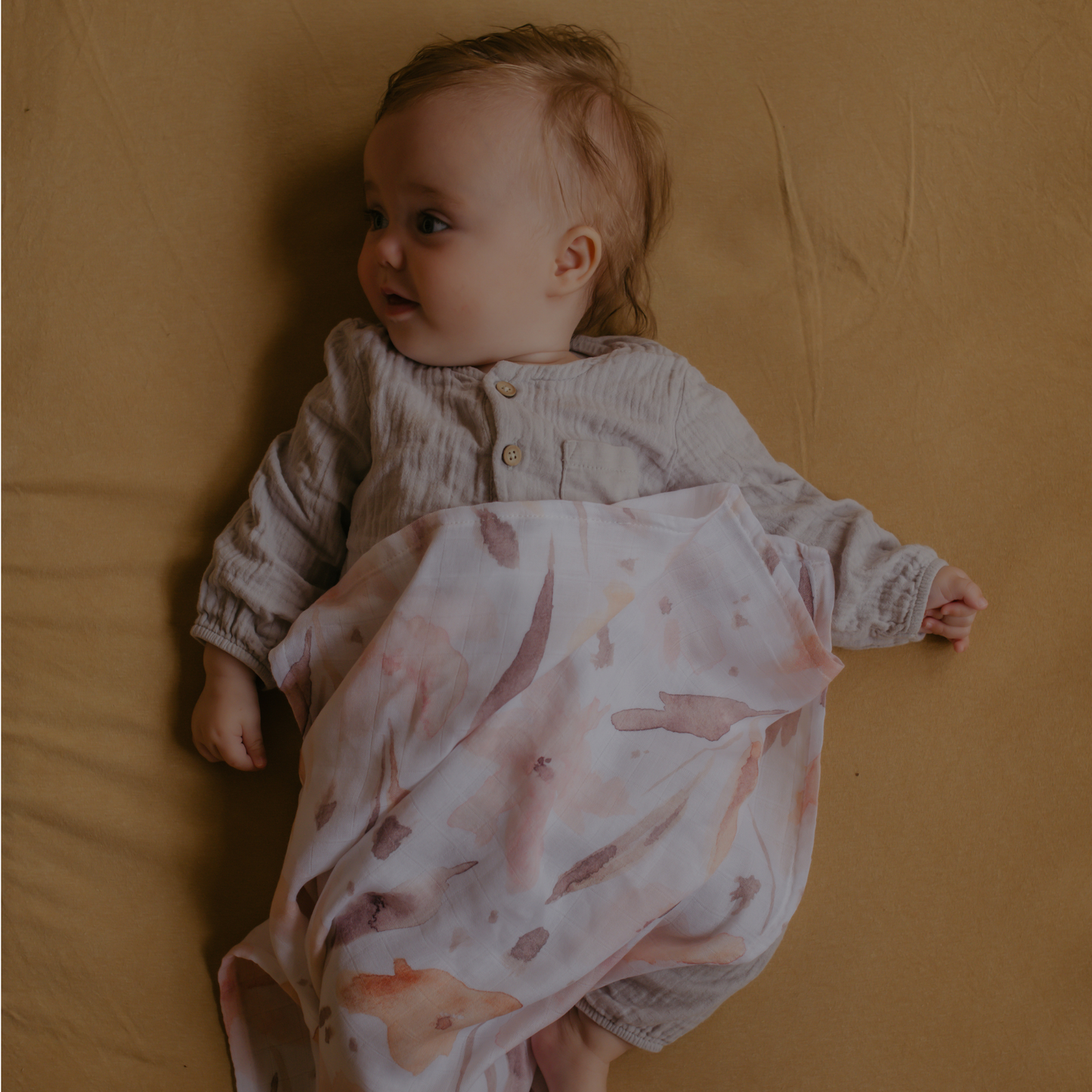 Flower Print Baby Muslin Swaddle -  (120cmx120cm)