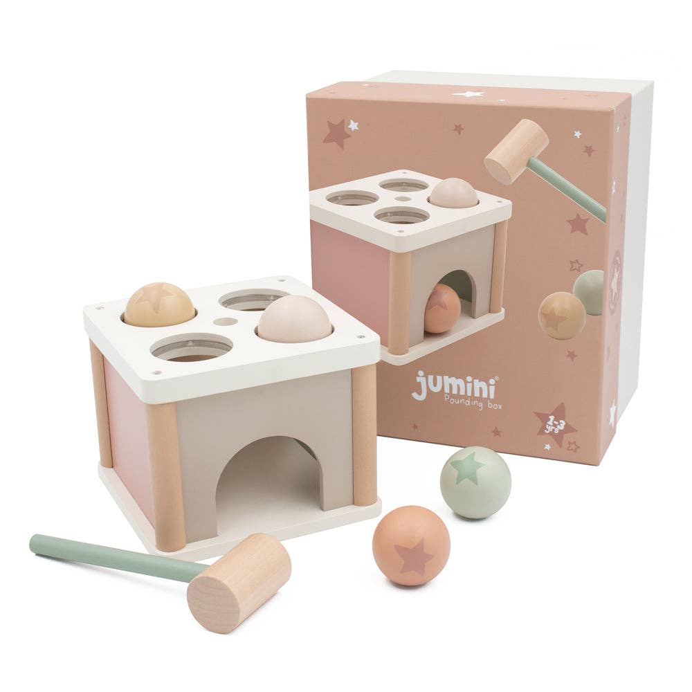 Jumini Wooden Pounding Box - Montessori Hammering Toy
