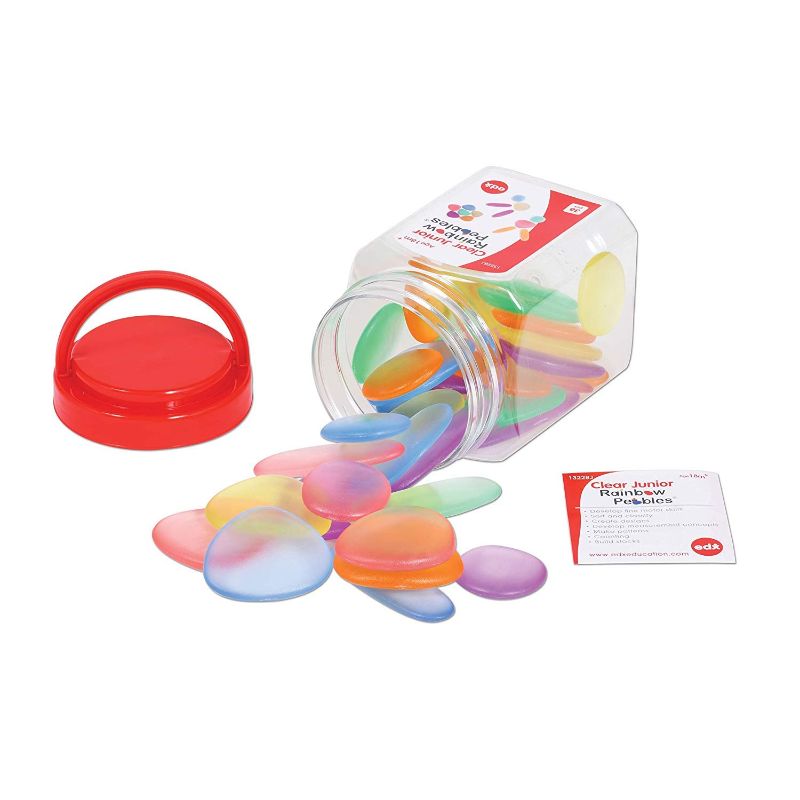 Edx Education Transparent Junior Rainbow Pebbles