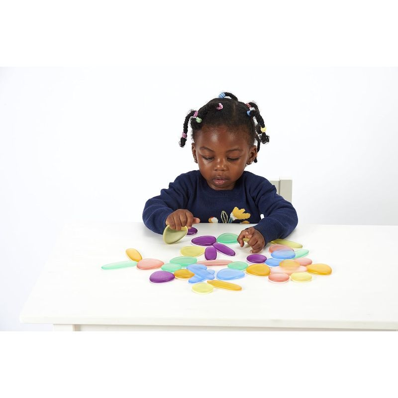 Edx Education Transparent Junior Rainbow Pebbles