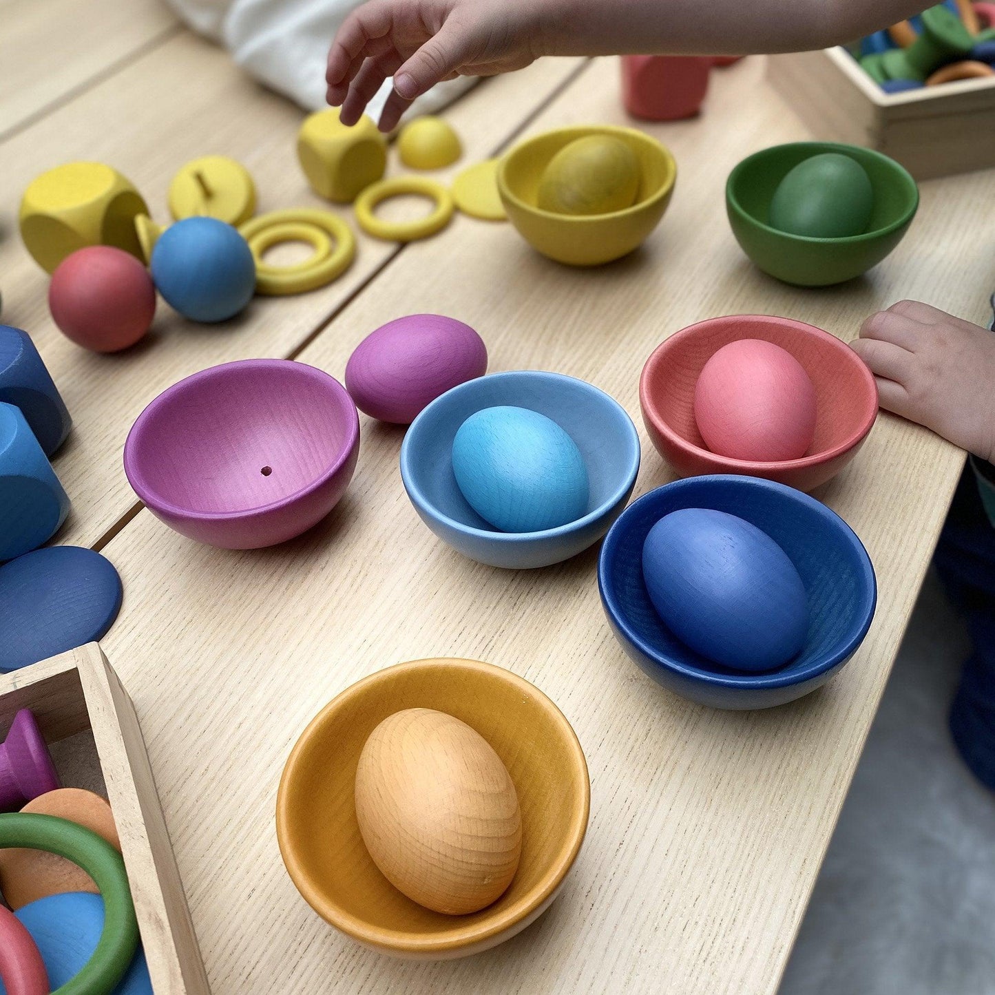 TickiT Rainbow Wooden Bowls