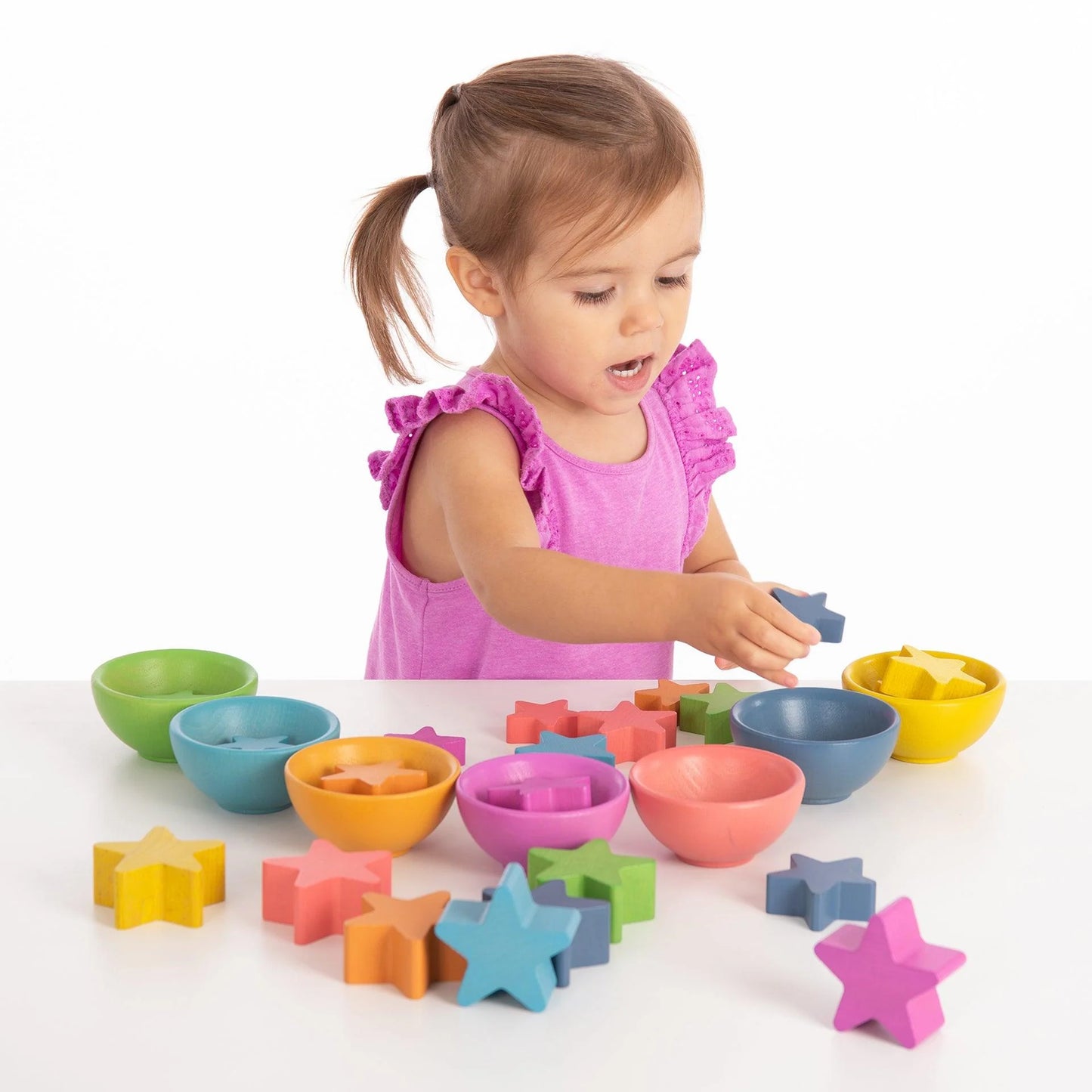 TickiT Rainbow Wooden Bowls