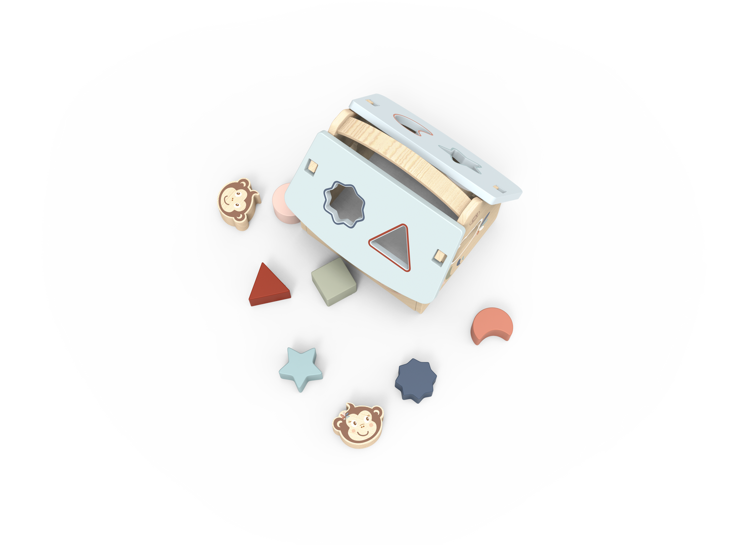 Speedy Monkey House Shape Sorter w/8 Blocks
