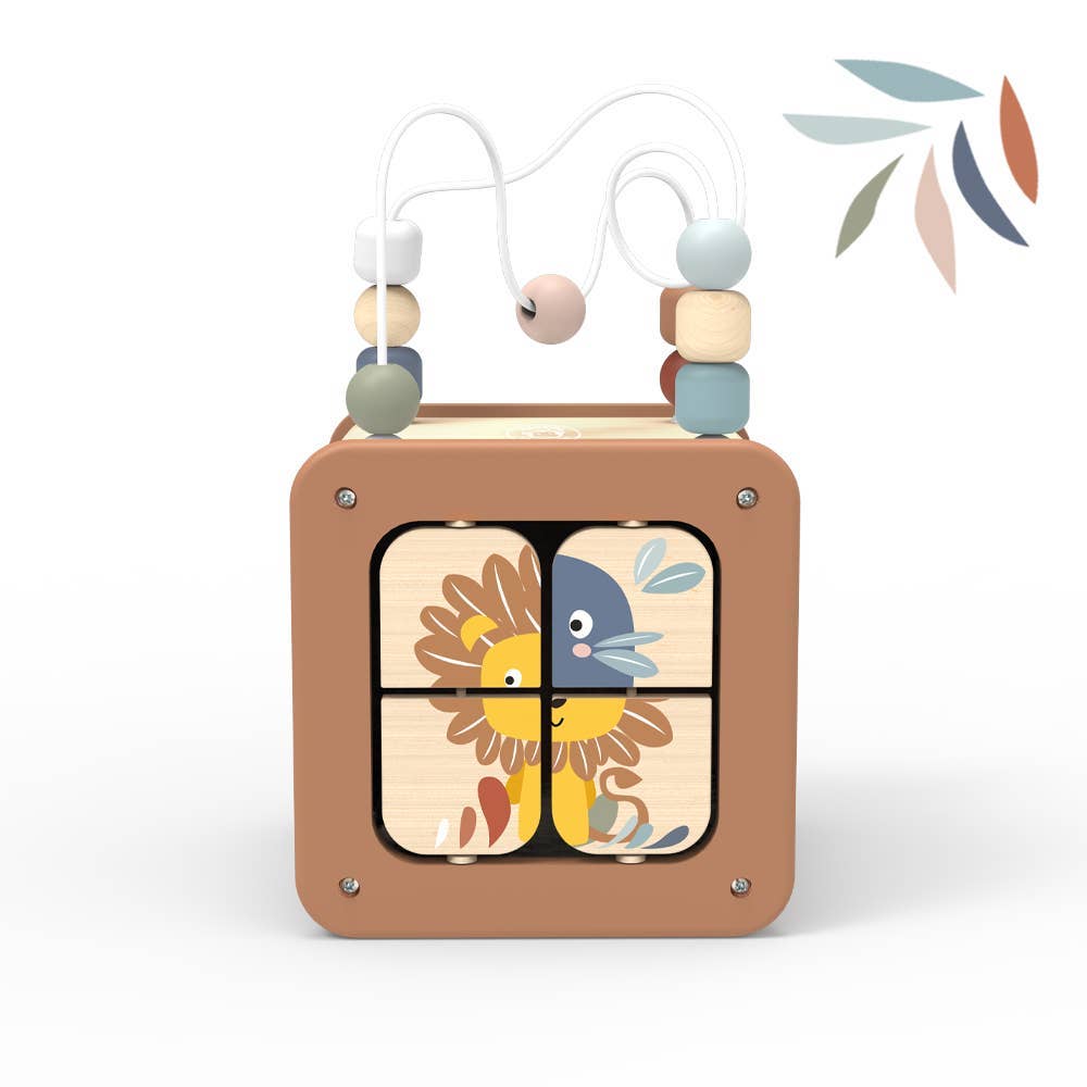 Speedy Monkey 5 In 1 Activity Cube (Wooden Toys)