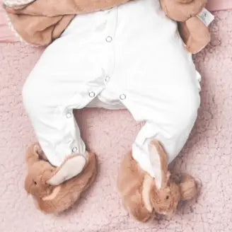 Jomanda Brown Bunny Plush Baby Soft Slippers House Shoes