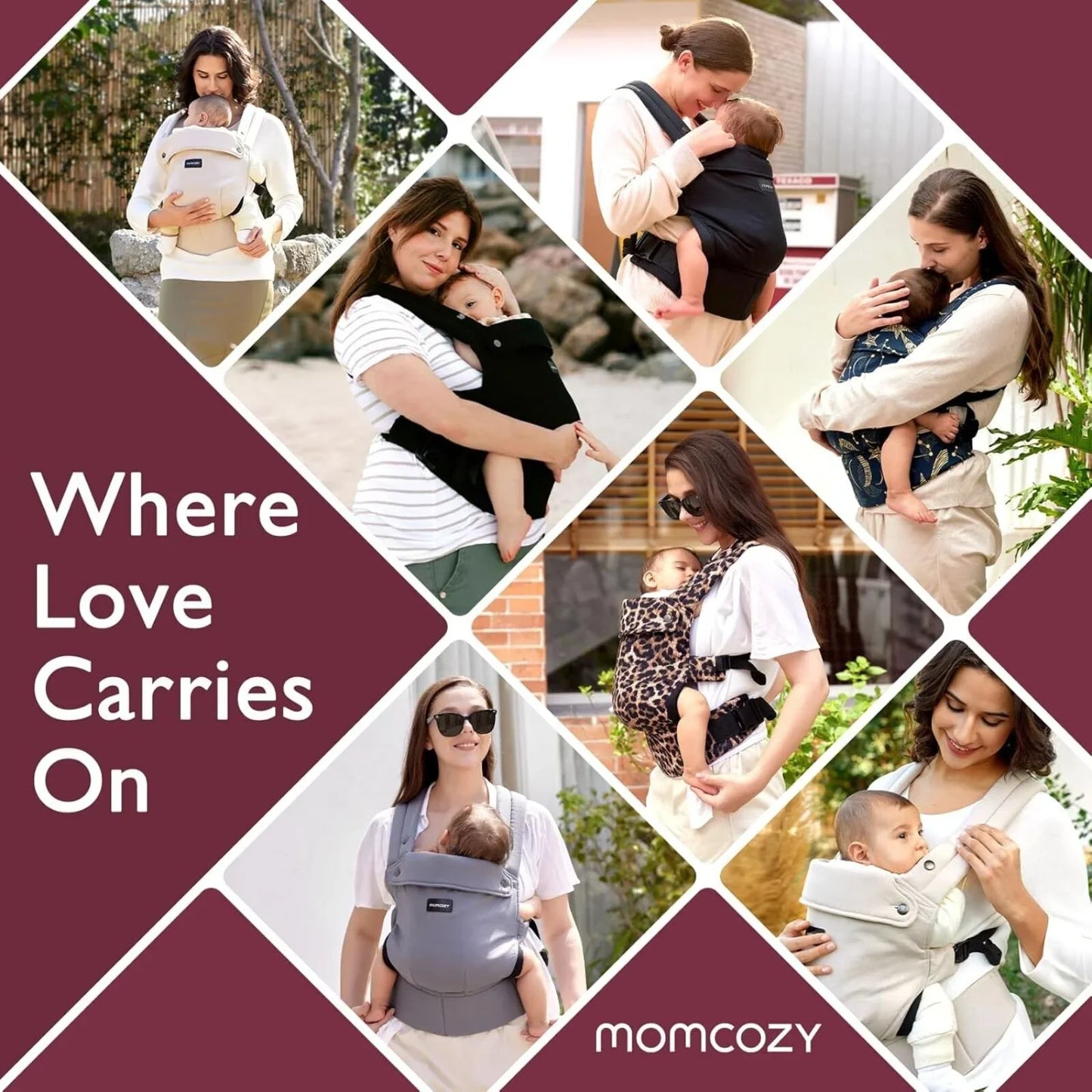 Momcozy Baby Carrier Newborn to Toddler Cotton - Black