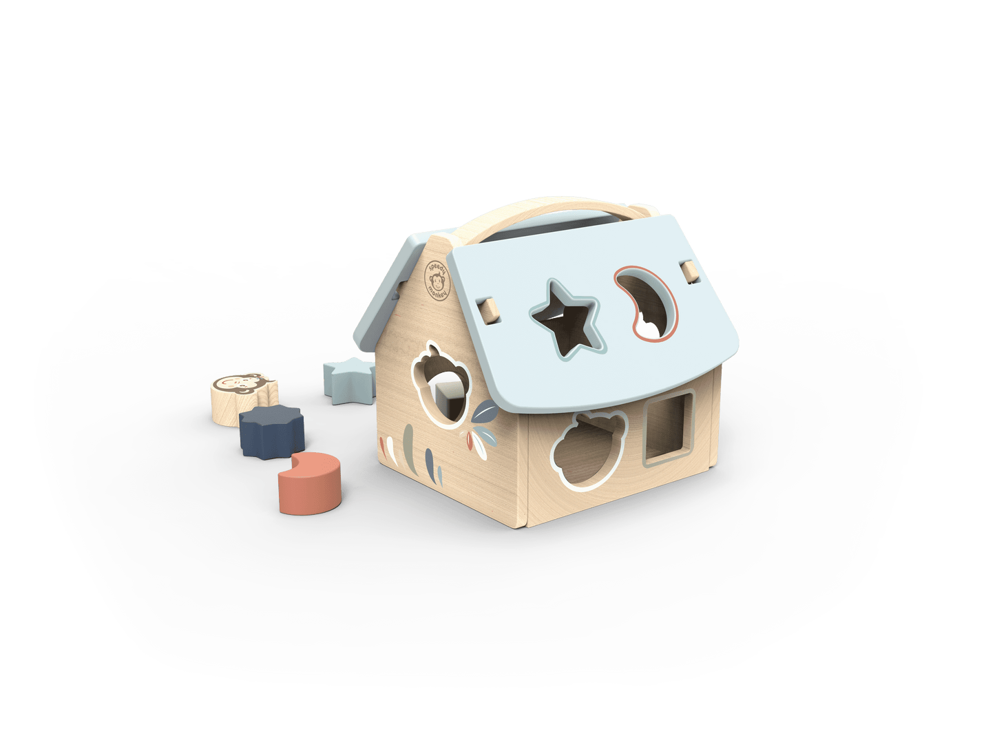 Speedy Monkey House Shape Sorter w/8 Blocks