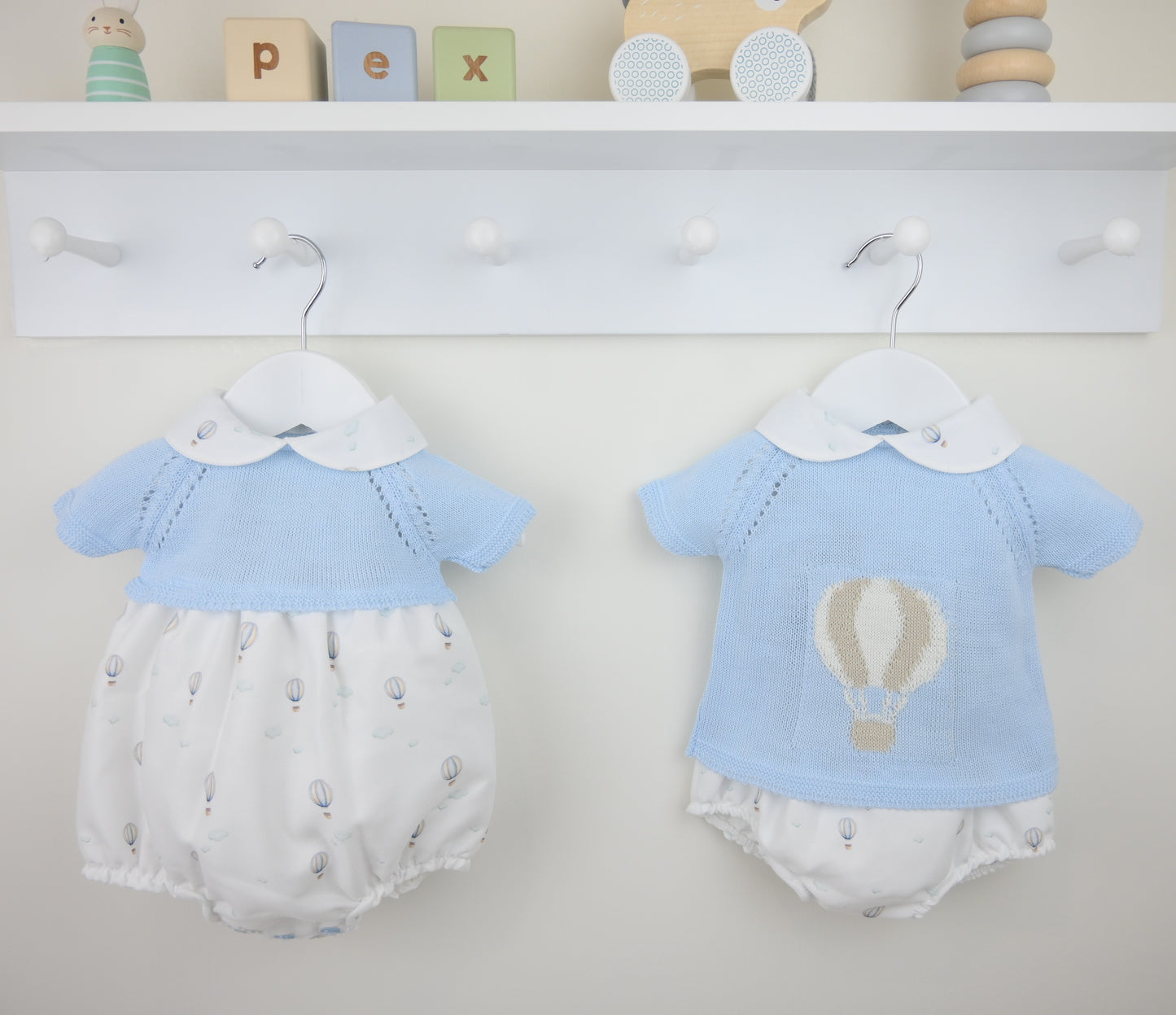 Pex Air Balloon Romper Blue/White