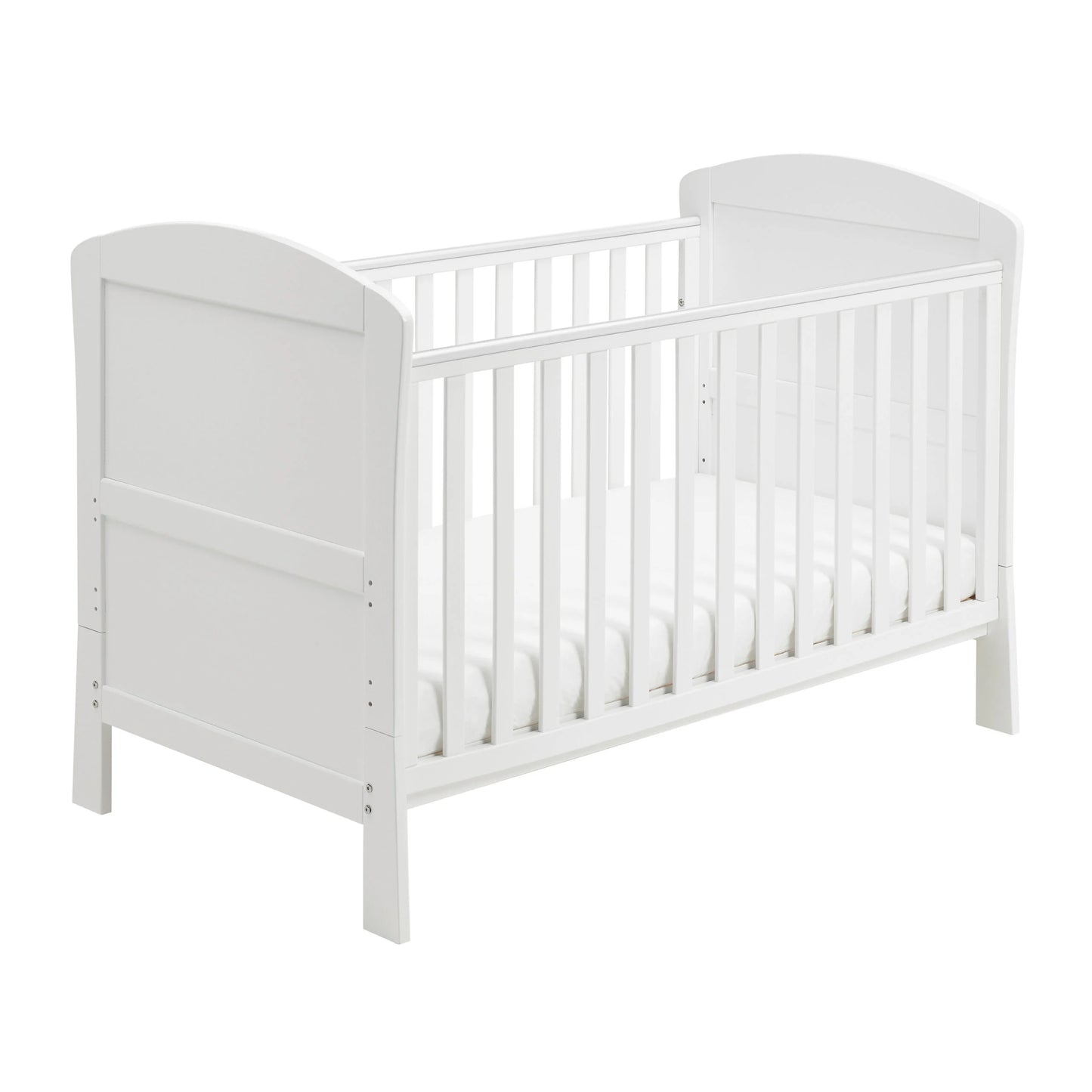 Babymore Aston Drop Side Cot Bed – White