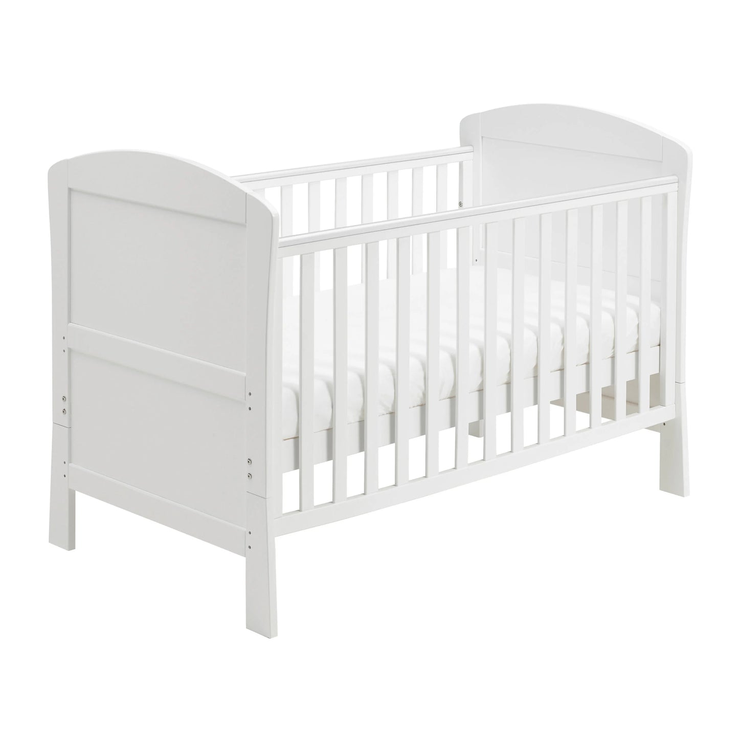Babymore Aston Drop Side Cot Bed – White
