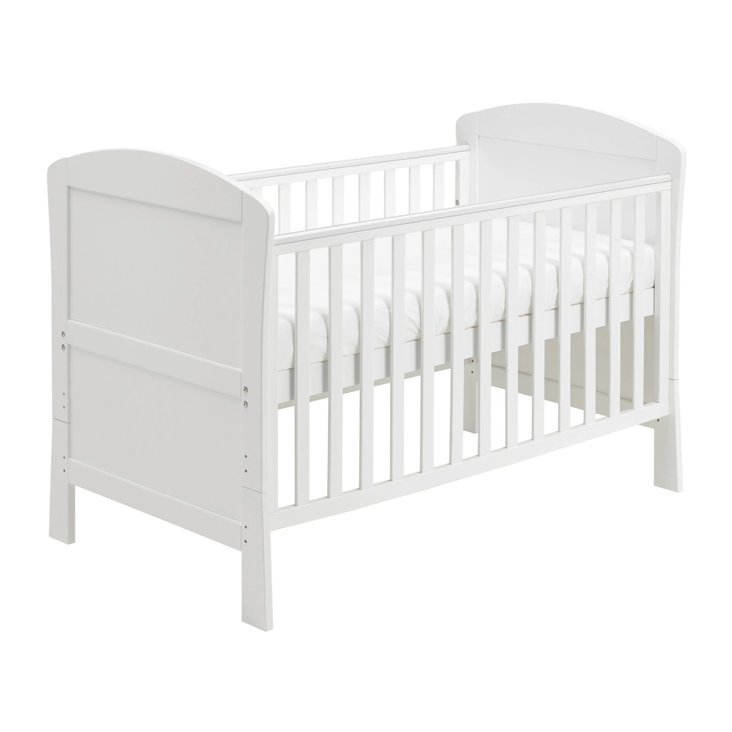 Babymore Aston Drop Side Cot Bed – White