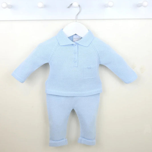 Pex Oliver Polo Collar Suit Blue