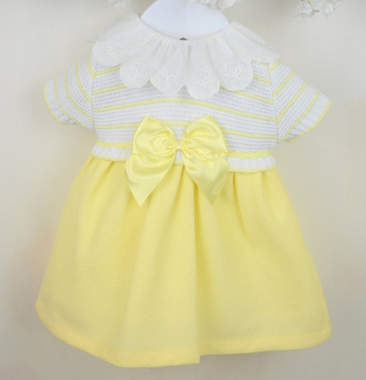 Pex Tabitha Dress Lemon/White