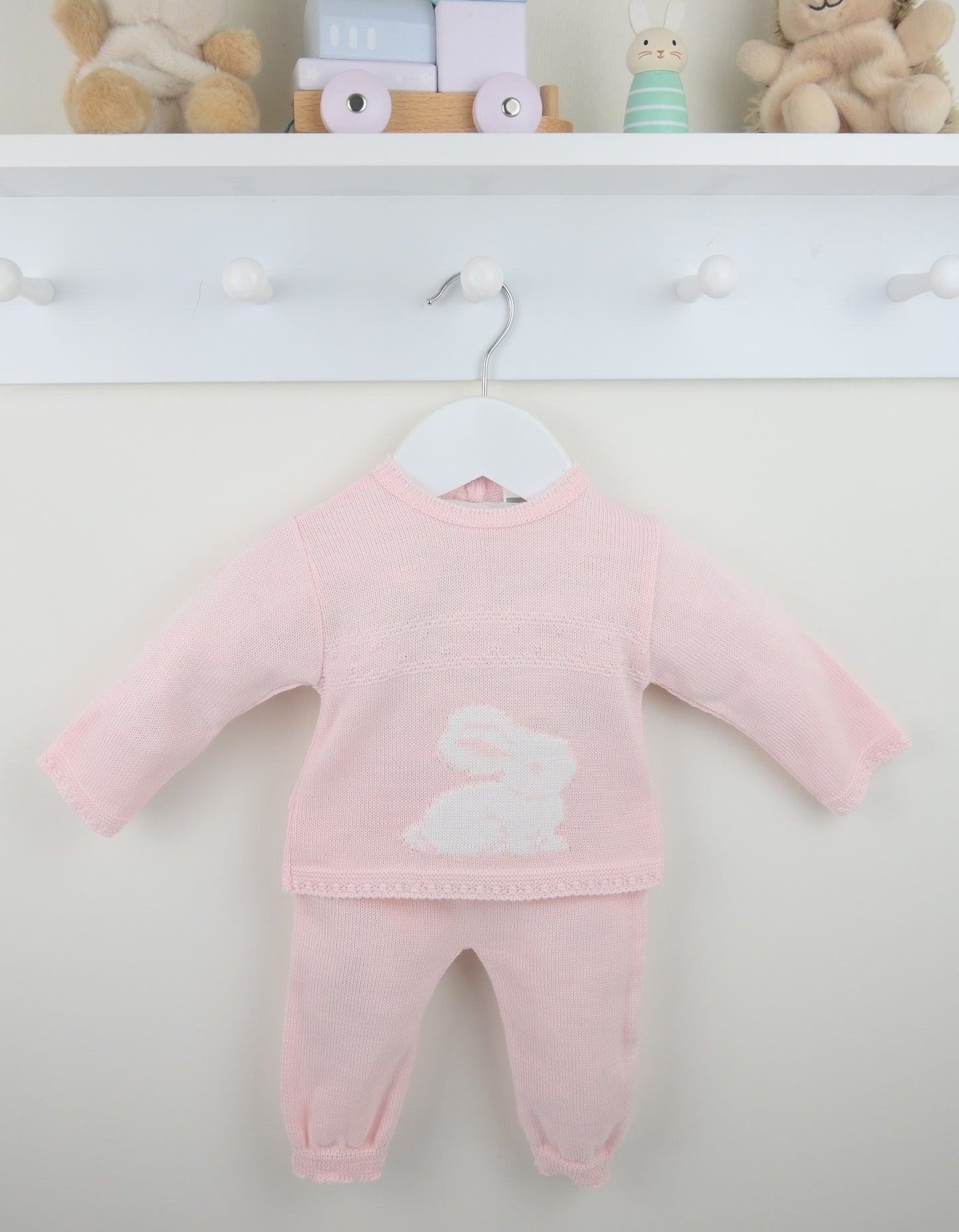 Pex Kit Bunny 2 Piece Knitted set Pink