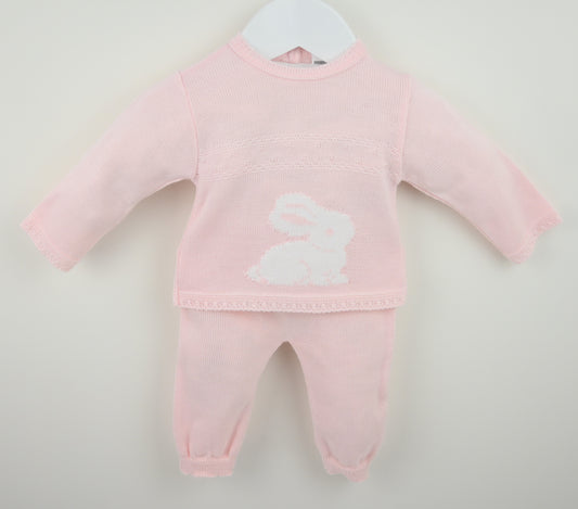 Pex Kit Bunny 2 Piece Knitted set Pink