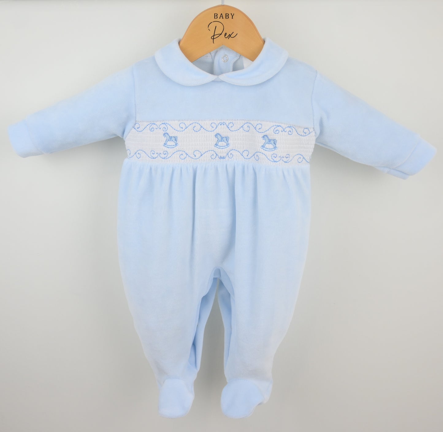 Pex Rocking Horse Sleepsuit Blue