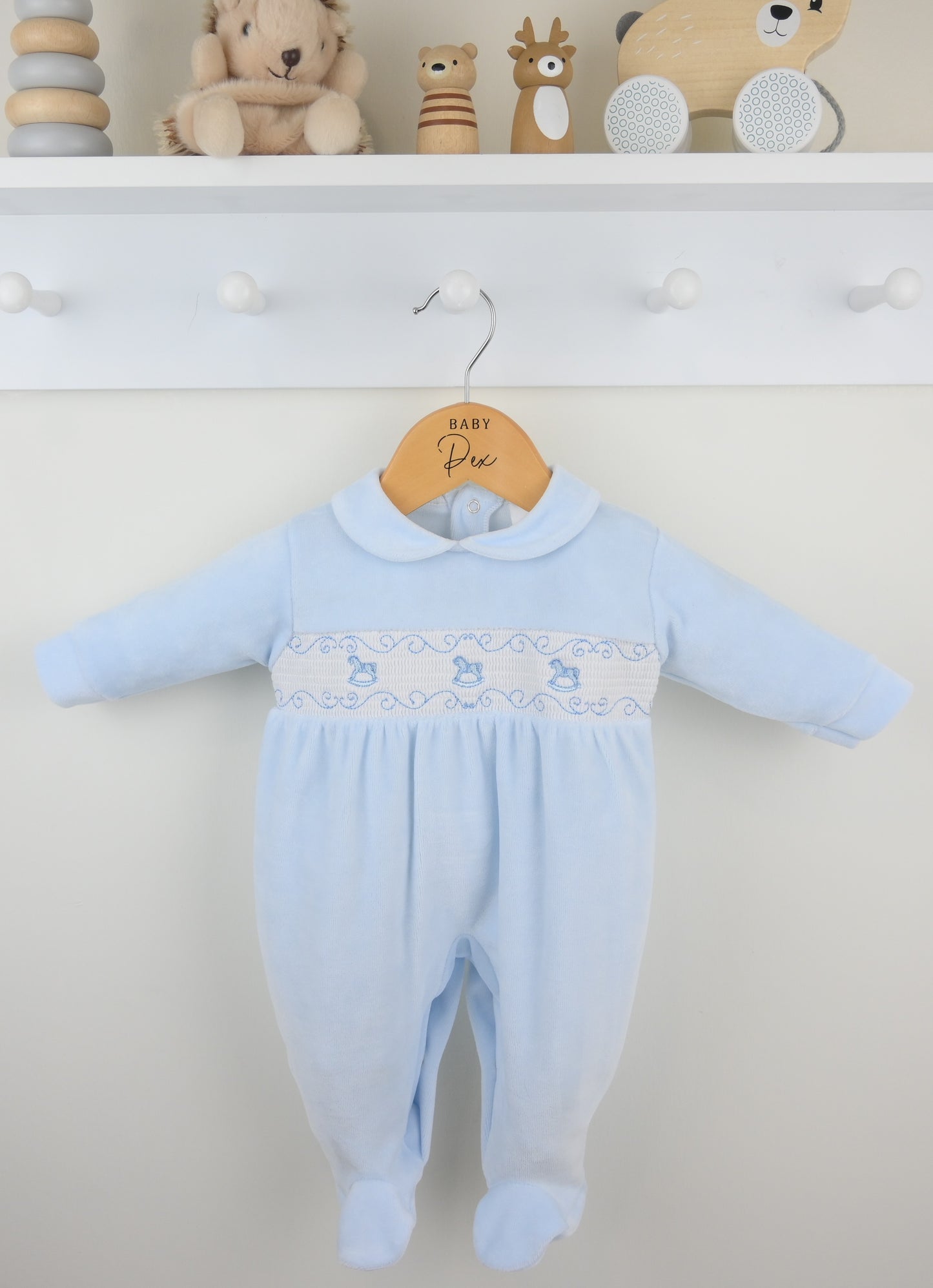 Pex Rocking Horse Sleepsuit Blue