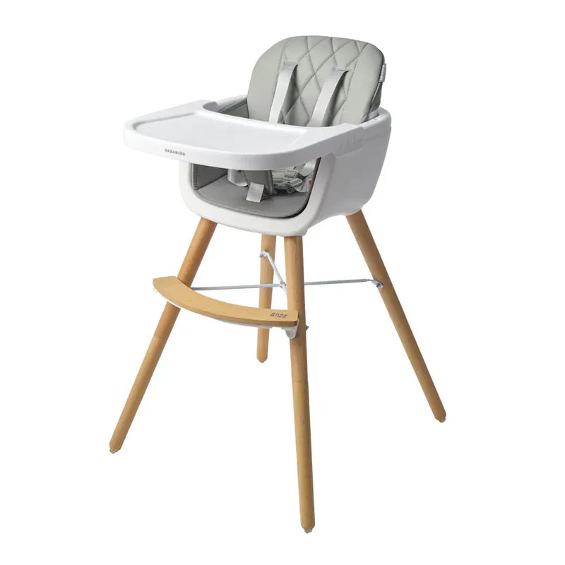 Bababing Highchair 4-in-1 Highchair & Toddler Chair White/Grey
