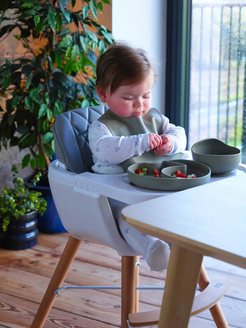 Bababing Highchair 4-in-1 Highchair & Toddler Chair White/Grey