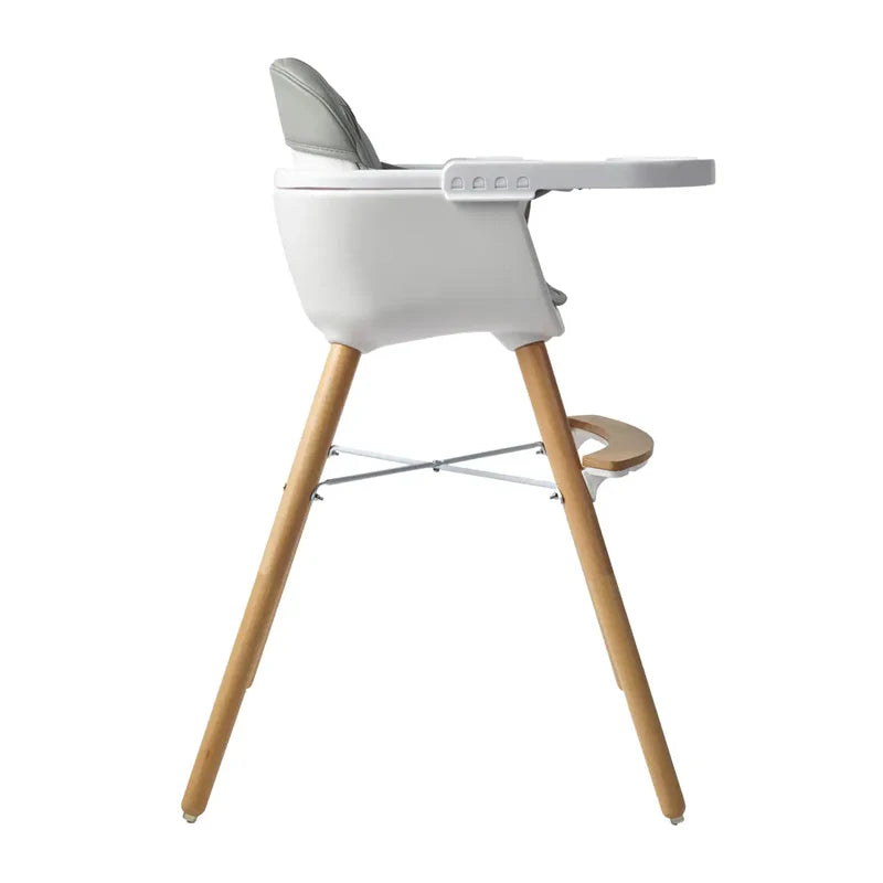 Bababing Highchair 4-in-1 Highchair & Toddler Chair White/Grey