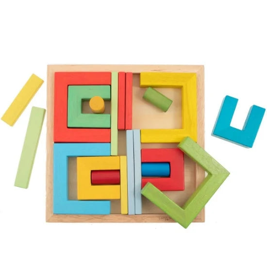 Bigjigs Doorways, Cylinders and Planks Wooden Blocks